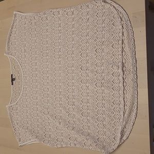 Like New Chaus Sport Crocheted Short Sleeved Blouse